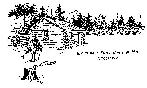 [Illustration: <i>Grandma's Early Home in the Wilderness.</i>]