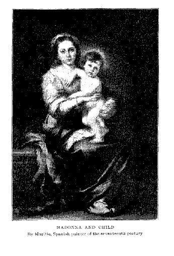 MADONNA AND CHILD. By Murillo, Spanish painter of the seventeenth century