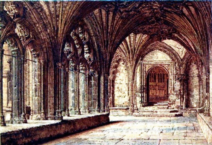 THE DOORWAY INTO THE TRANSEPT OF MARTYRDOM FROM THE CLOISTERS.