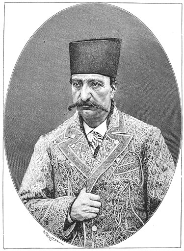 Nasr ed-Din, koning van Perzië.