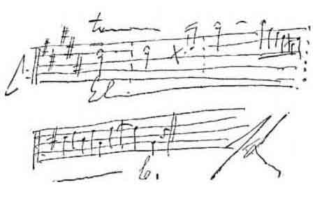 FROM F. LISZT. Handwritten music score.