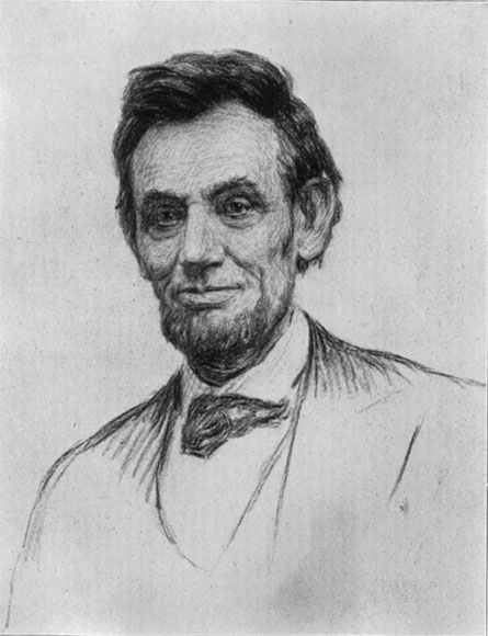 charcoal drawing of Abraham Lincoln