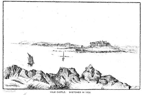 Vale Castle. Sketched in 1838