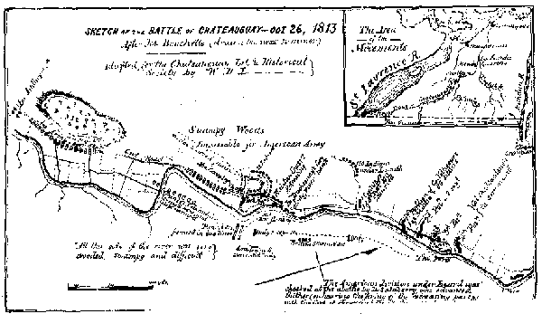 SKETCH OF THE BATTLE OF CHATEAUGUAY—OCT 26, 1813