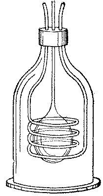 FIG. 3.—Exhausted Bulb Surrounded by Primary Coils