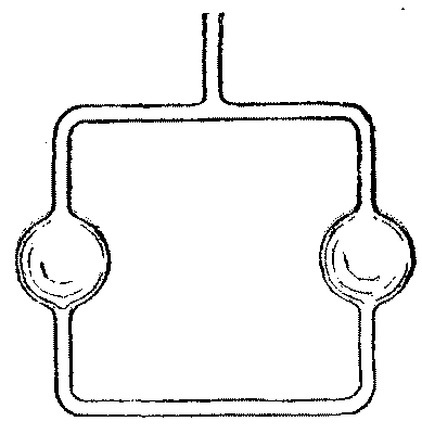 FIG. 4.—Exhausted Secondary Coil of One Loop Containing Bulbs.