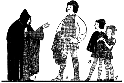 Illustration of
costumes 1-4
