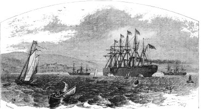 THE GREAT EASTERN ENTERING THE BAY OF HEART'S CONTENT.