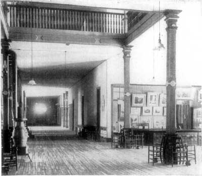 HALL OF THE MAMMOTH SPRINGS HOTEL.