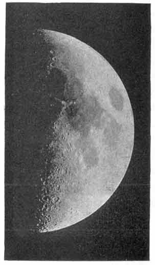 Telescopic View of the Moon.