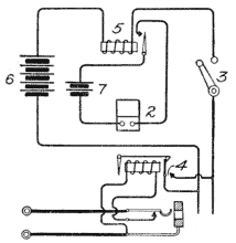 Illustration: Fig. 275. Night-Alarm Circuit with Relay