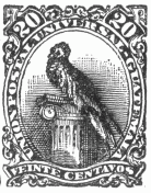 Stamp, "Guatemala", 20 centavos