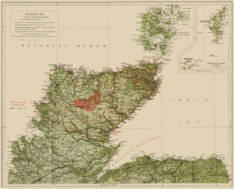 MAP OF SUTHERLAND AND CAITHNESS