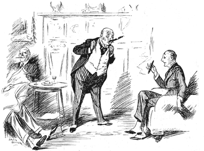 Blusterous Person (who has forced a cigar on unwilling Club acquaintance) 'There my boy—you don't often smoke a thing'