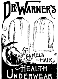DR. WARNER'S CAMELS HAIR HEALTH UNDERWEAR