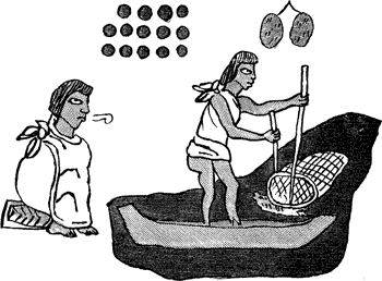 Master Montezuma is taught how to fish.