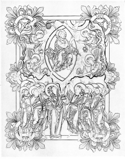 PLATE VI

MINIATURE OF THE ASCENSION IN THE BENEDICTIONAL OF ETHELWOLD
