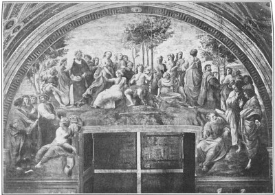 Plate 15.—Raphael. "Parnassus."
In the Vatican.