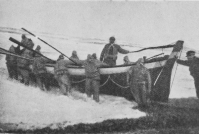 THE SKAGEN LIFEBOAT GOING OUT TO THE IGOTZ MENDI TO BRING OFF THE PRISONERS.