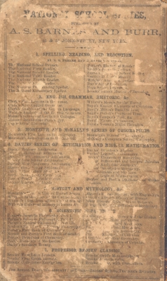 Back Cover, List of Textbooks