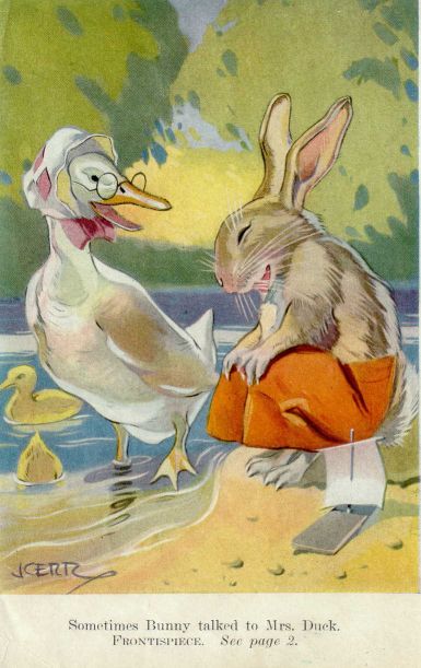 Sometimes Bunny talked to Mrs. Duck.