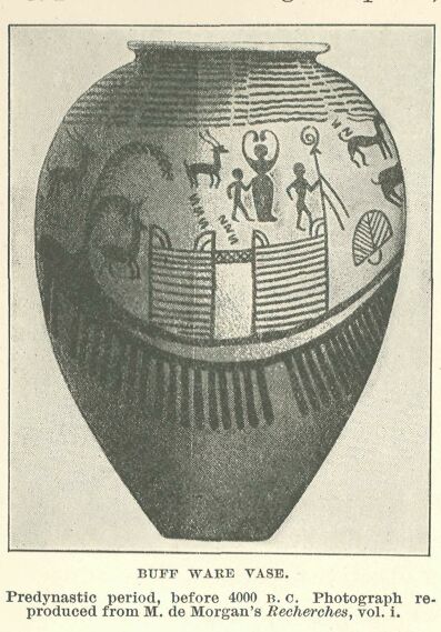 017.jpg (right) Buff Ware Vase, Predynastic Period, Before 4000 B.C.