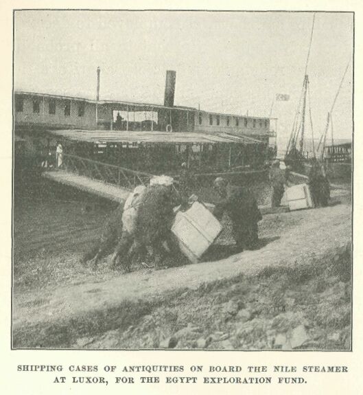 331.jpg Shipping Cases of Antiquities on Board the Nile Steamer at Luxor, for the Egypt Exploration Fund. 