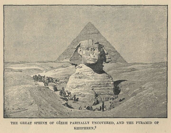 006.jpg the Great Sphinx of GÎzeh Partially Uncovered, And the Pyramid of Khephren 