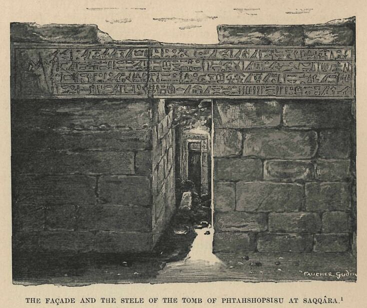 009.jpg the Façade and The Stele of The Tomb Of Phtahshopsisu at Saqqara 