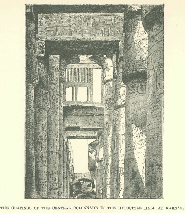 174.jpg the Gratings of The Central Colonnade in The Hypostyle Hall at Karnak 