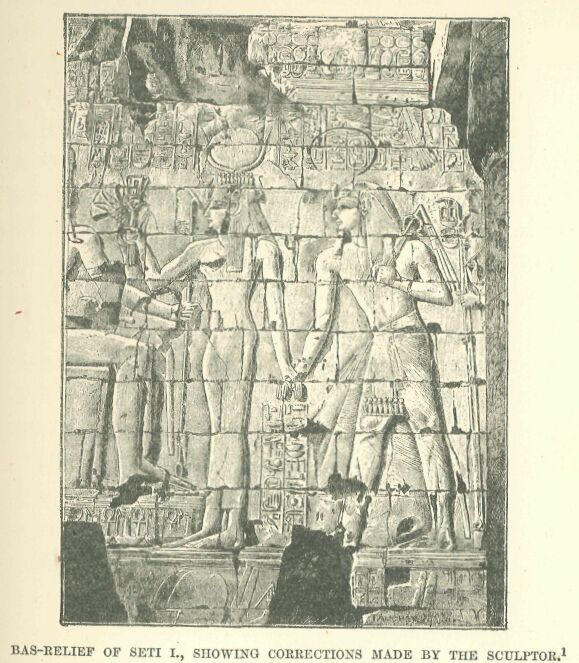 Bas-relief of Seti I., Showing Corrections Made by The Sculptor 