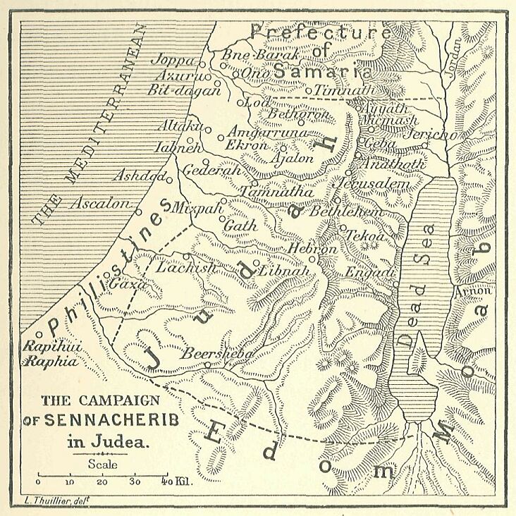 023.jpg Map of the Campaign Of Sennacherib in Judea 