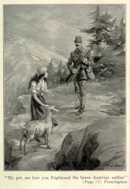 "My pet, see how you frightened the brave Austrian soldier"