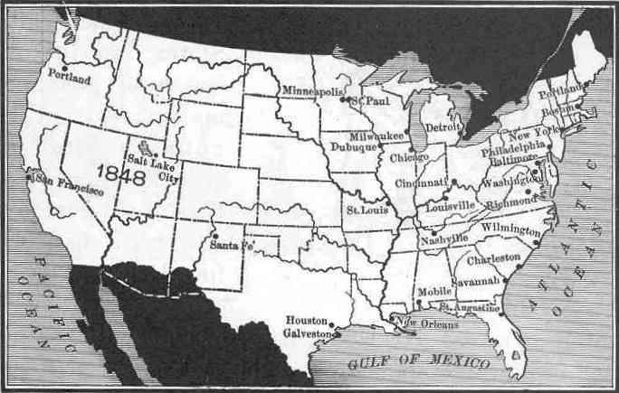 United States Map 1848