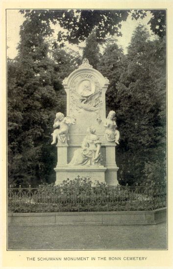 The Schumann Monument in the Bonn Cemetery.