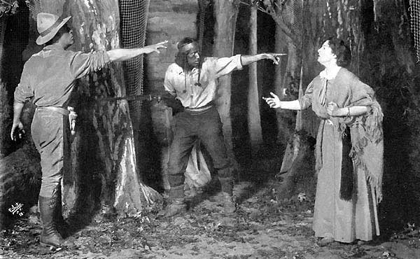 "Go home before they search the woods." Scene from the play.