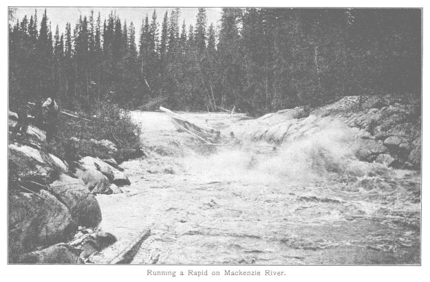 Running a Rapid on Mackenzie River.
