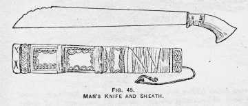 FIG. 45. MAN'S KNIFE AND SHEATH.
