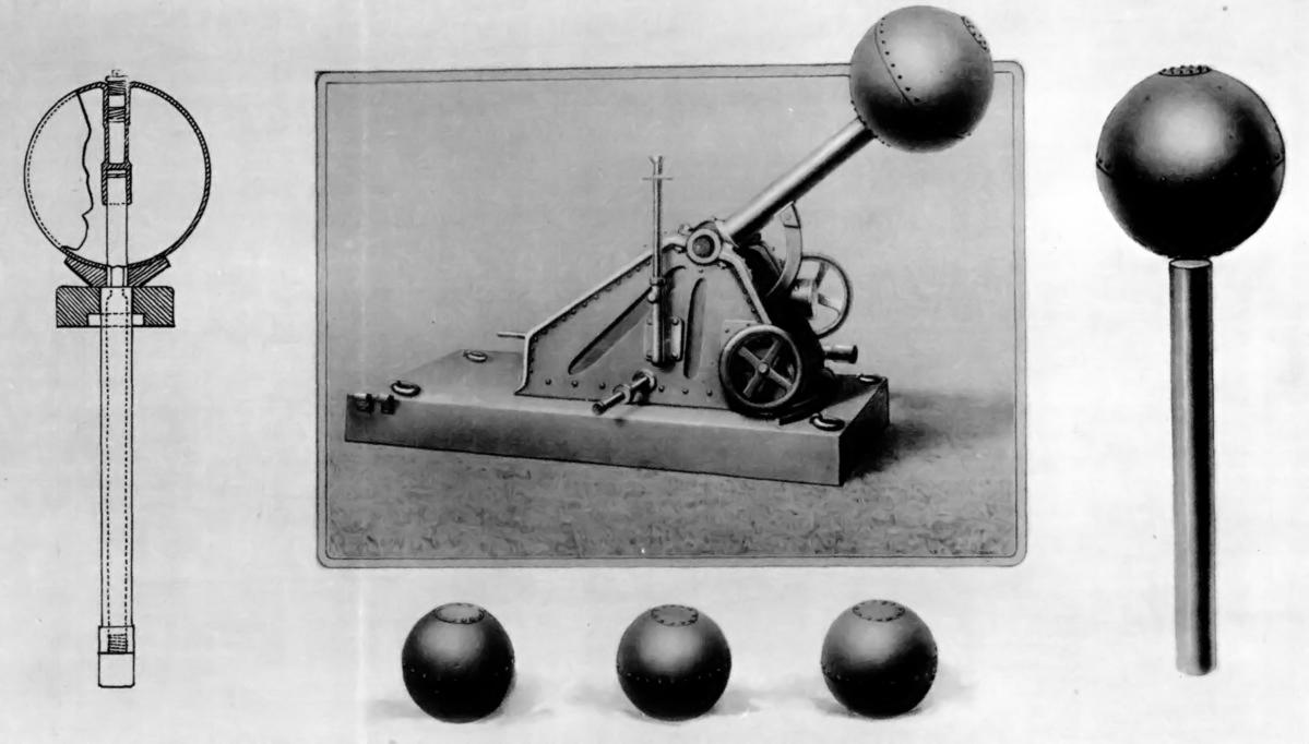 THE GERMAN TRENCH-MORTAR JUST INTRODUCED TO THE BRITISH: A WEAPON WHICH THROWS A 187-LB. MINE-SHELL.