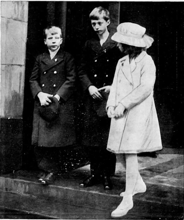 KING ALBERT'S FTE-DAY: THE ROYAL BELGIAN CHILDREN AT WESTMINSTER CATHEDRAL FOR THE SOLEMN MASS.