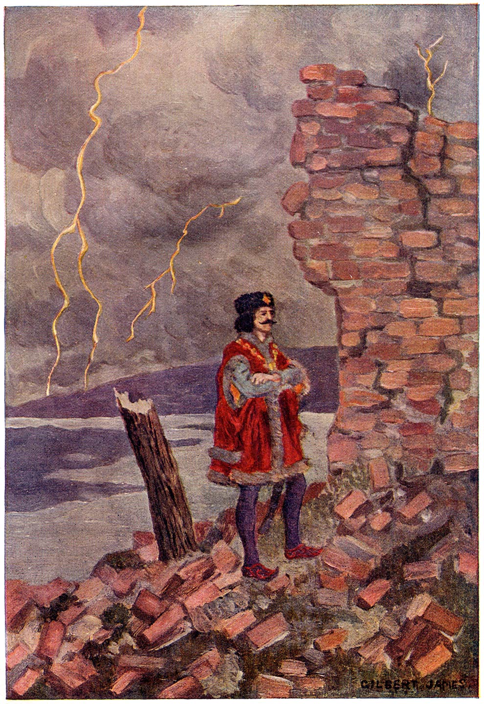 Toen het kasteel ineenstortte, werd Maximus door den vallenden toren geraakt, die hem echter niet ernstig kwetste