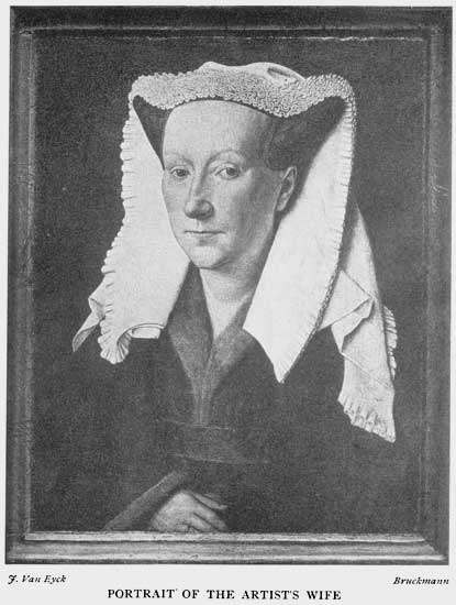 J. Van Eyck PORTRAIT OF THE ARTIST'S WIFE Bruckmann