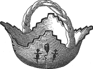 Zuñi clay basket