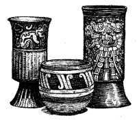ANCIENT MEXICAN DRINKING CUPS
(British Museum)