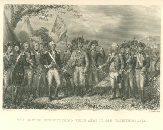 British Surrendering to General Washington 160.jpg the British Surrendering to General Washington