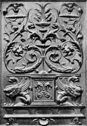 XLI. Panel from the Choir Stalls, Church of S. Pietro, Perugia, Italy.