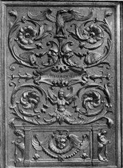 XLIII. Panel from the Choir Stalls, Church of S. Pietro, Perugia, Italy.