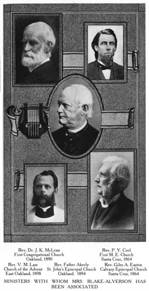 Ministers with whom Mrs. Blake-Alverson has been associated