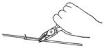 TO TIE TWO WIRES DIAGONALLY WITH USE OF TIE WIRE