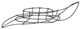 ROLLING WIRE BRIM. EIGHT SPOKES MORE MAY BE USED AND AS
MANY CIRCLES AS WISHED, ACCORDING TO THE COVERING USED